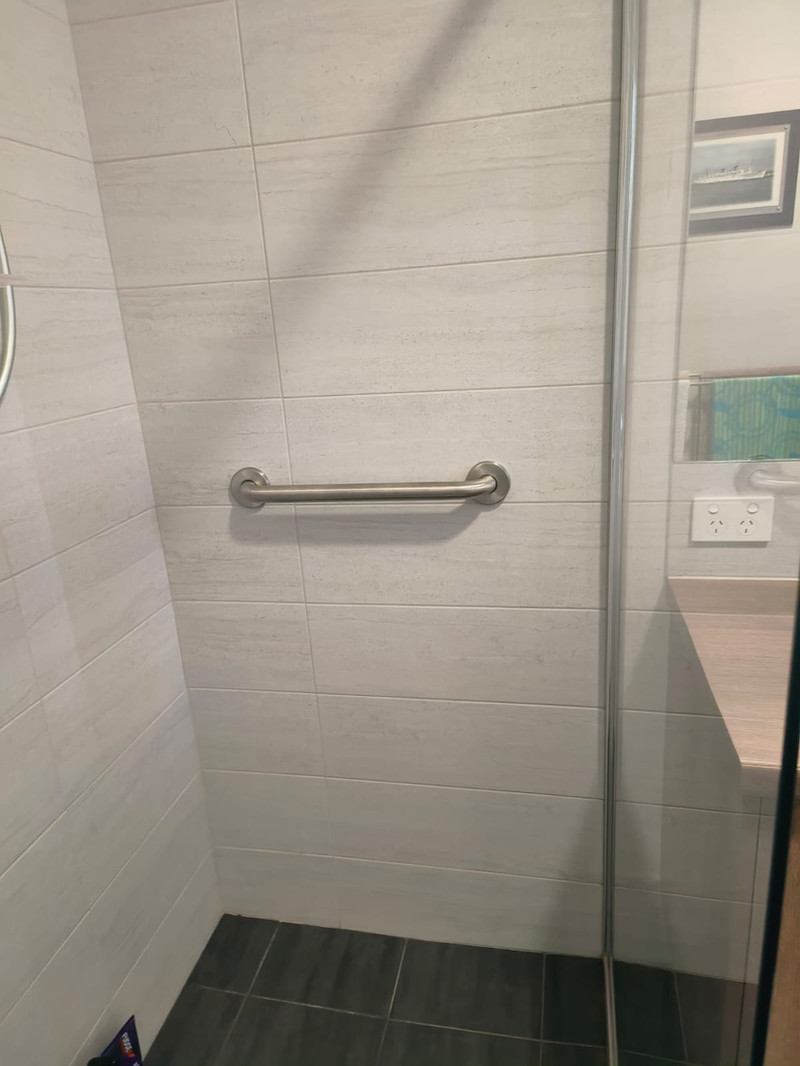 Bathroom grab rails installed in Perth to improve safety for elderly residents