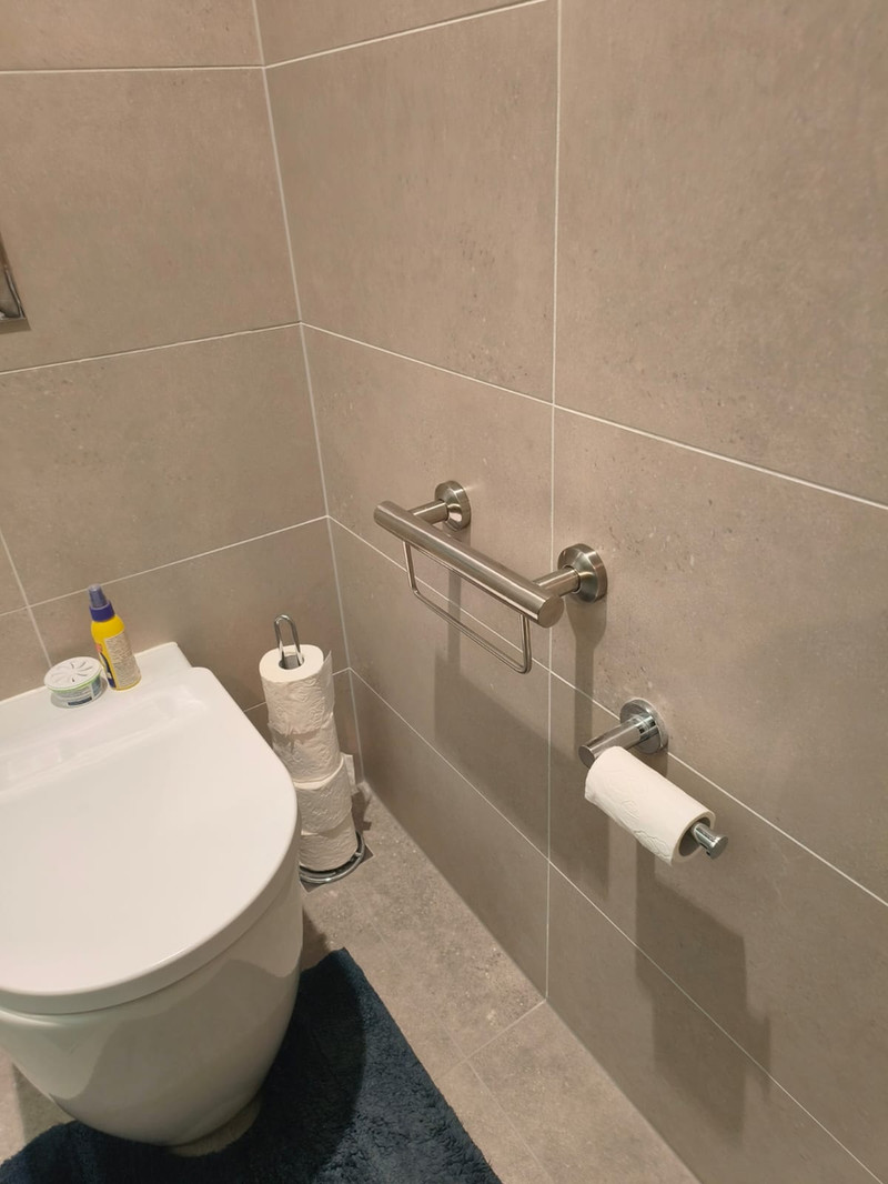 Grab rail installed in a Joondalup bathroom to improve home safety