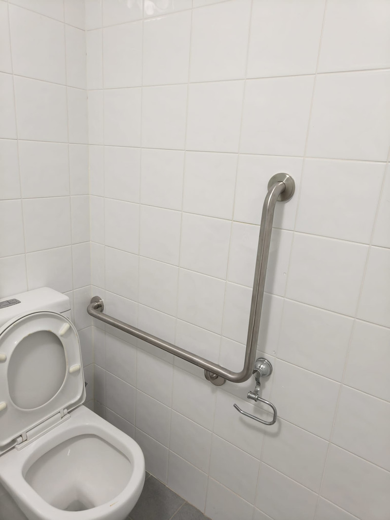 Toilet support grab rails installed in a Perth bathroom