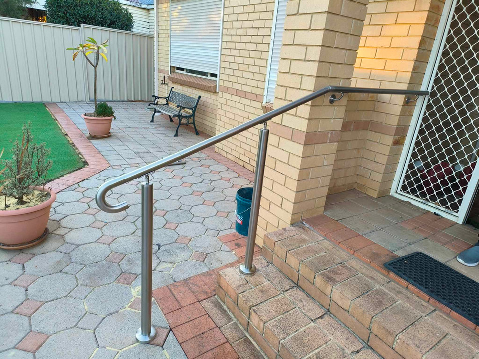 Modular stainless steel handrail supplied and installed in Perth