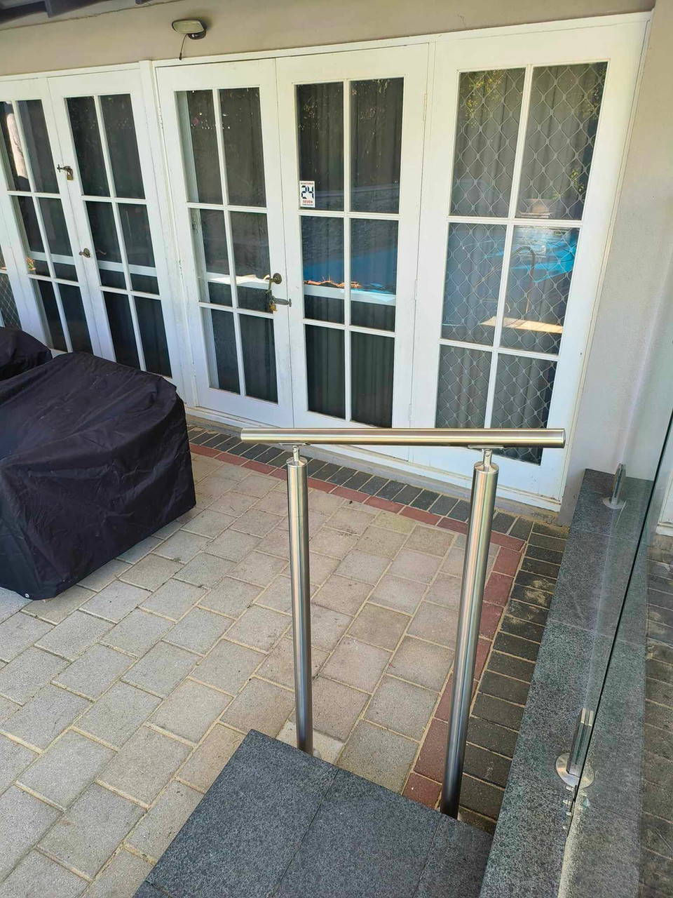 Hand rail installed along a walkway at a Perth home