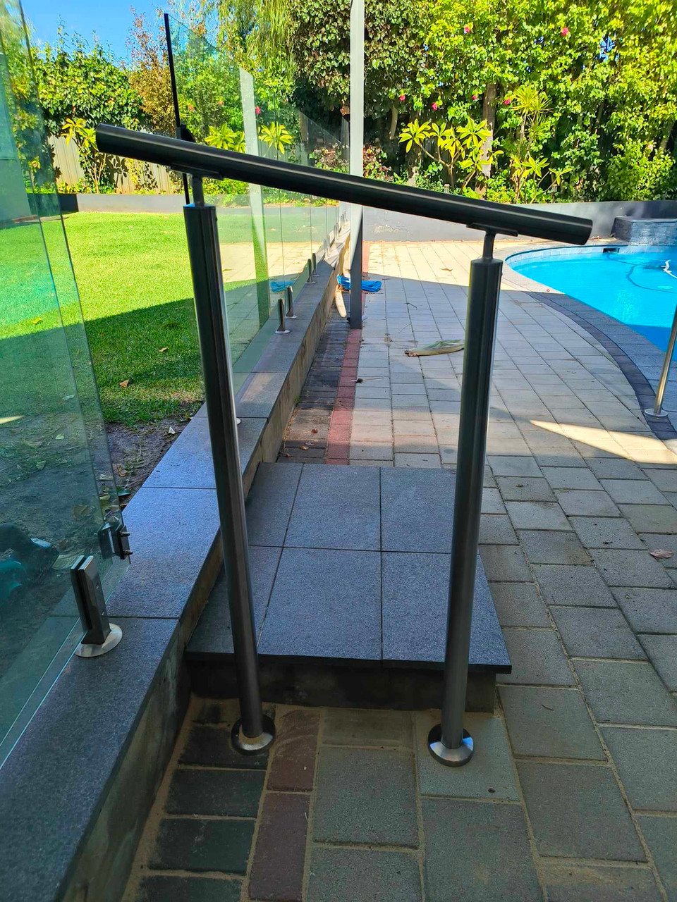 Modular handrail supplied and installed at a Perth residence