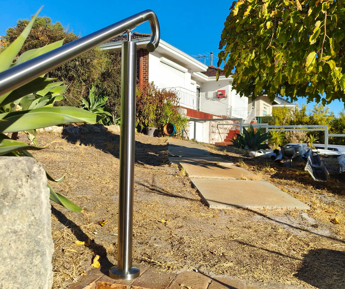 Support railing installed around a Perth home