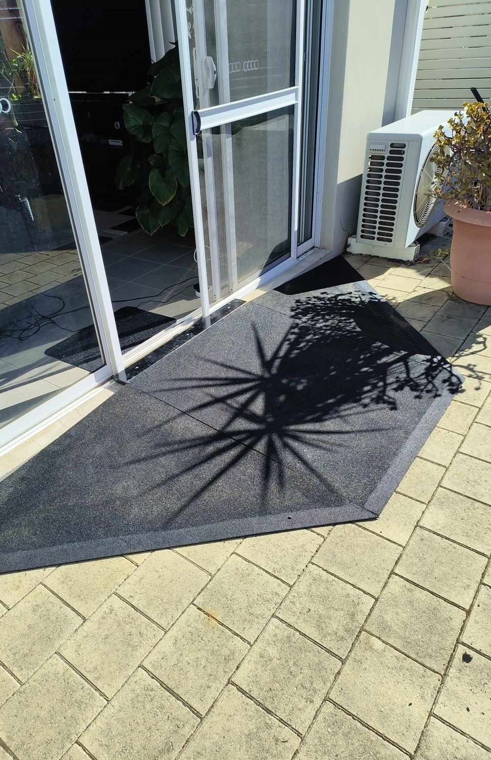 Rubber threshold ramp installed at a Perth home entry